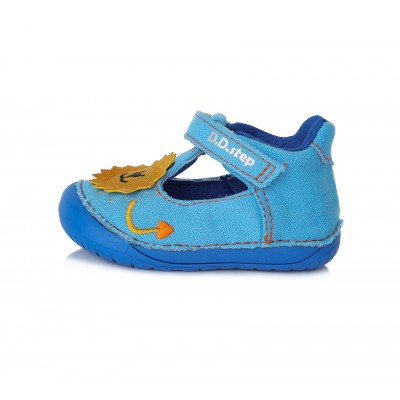 D.D. step barefoot chlapčenská plátená obuv  C070-46 Blue